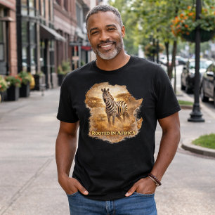 Verwurzelt in Afrika Zebra Afrikanischer Wildtie Tri-Blend Shirt