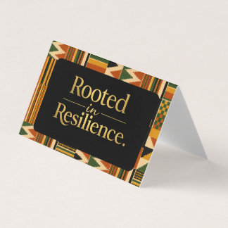 Verwurzelt in Resilienz Favor Bag Topper Visitenkarten