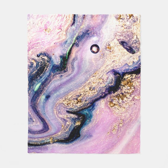 Very beautiful marble pattern. Abstract art wallpa Fleecedecke (Vorderseite)