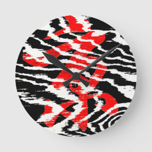 Very Cool Asian Calligraphy Runde Wanduhr