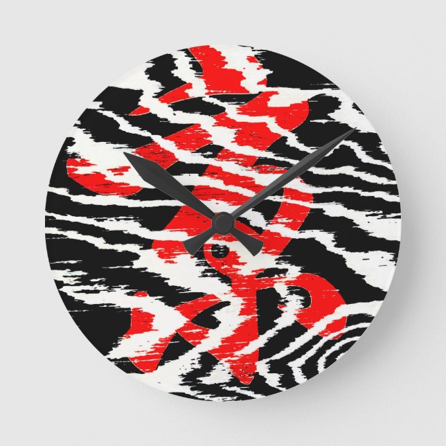 Very Cool Asian Calligraphy Runde Wanduhr (Vorderseite)