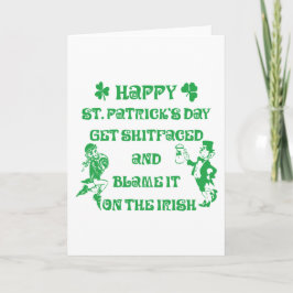 Very Funny Adult St. Patrick's Day Karte