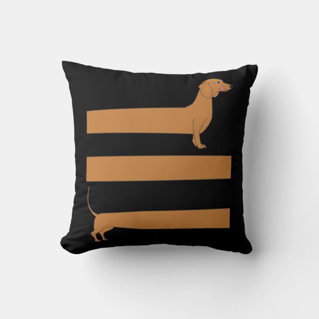 Very long Dachshund funny Kissen (Vorderseite)