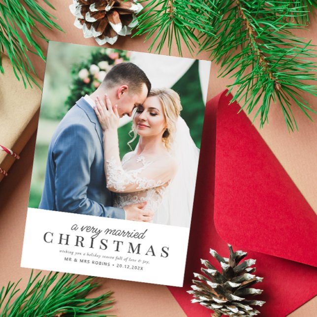 VERY MARRIED | holiday wedding announcement  Feiertagskarte (Von Creator hochgeladen)