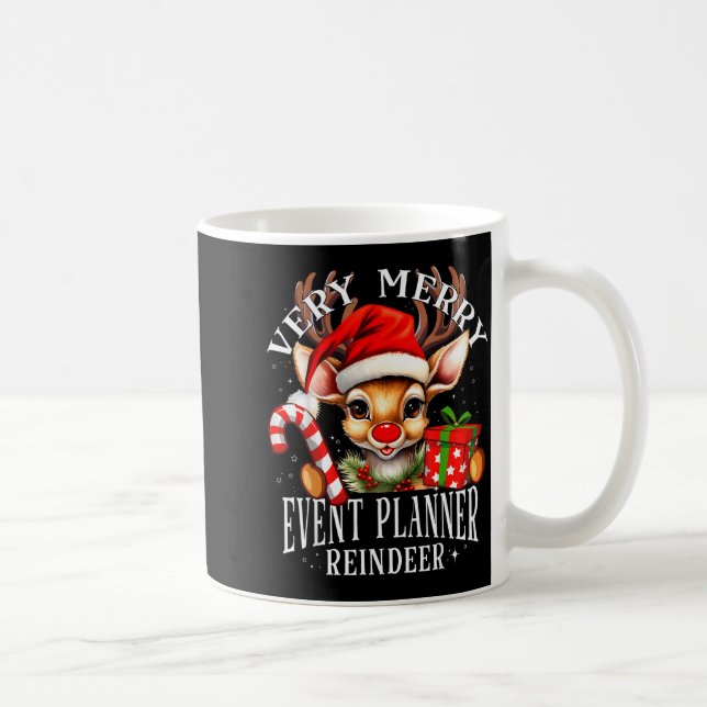 Very Merry Event Planner Reindeer Matching Christm Kaffeetasse (Rechts)