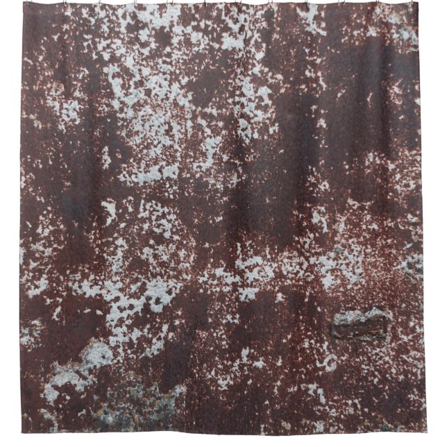 Very old rusted sheet iron. Textured metal surface Duschvorhang (Vorderseite)