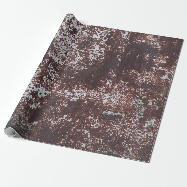 Very old rusted sheet iron. Textured metal surface Geschenkpapier (Ungerollt)