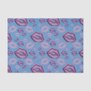 Very Periwinkle Kisses Lips in Shades of Lila Seidenpapier