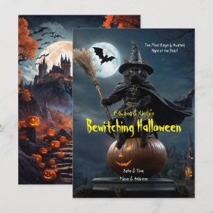 Verzaubernd Halloween-Einladung Mitteilungskarte