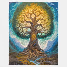 Verzaubernd Yggdrasil Leuchtender Baum Magische La Fleecedecke