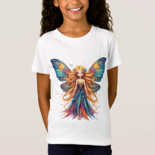 Verzaubernde Fantasy-Fee mit farbenfrohen Flügeln T-Shirt