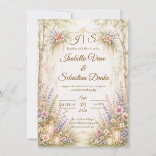 Verzaubernde Gartenhochzeit Einladung
