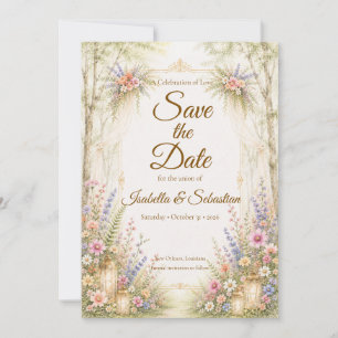 Verzaubernde Gartenhochzeit Save The Date