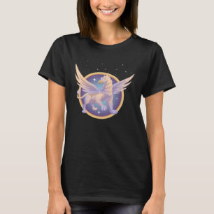 Verzaubernde Greifen-Grafik mit himmlischem Hinter T-Shirt
