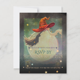 Verzaubernde Nacht Himmlische Halloween RSVP Karte