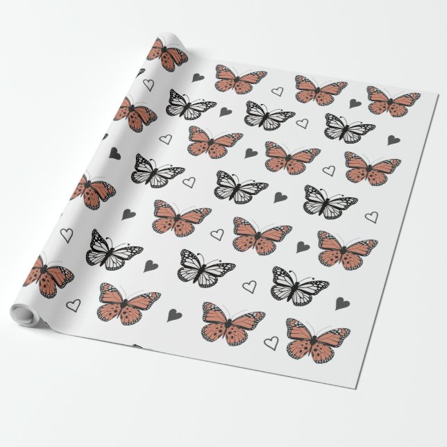 Verzaubernde Schmetterlinge, ein Whimsikpapier Geschenkpapier (Ungerollt)