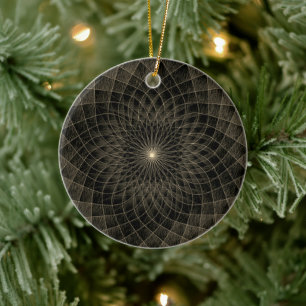 Verzaubernde Spiralen: Retro-Eleganz Keramik Ornament