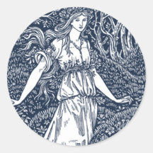 Verzaubernde Waldfee im Stil von William Morris