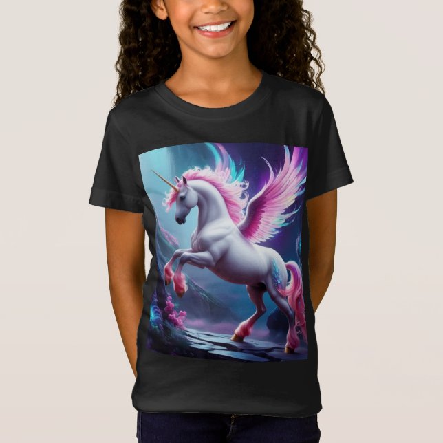 Verzaubernde Welt der Fantasiewesen: Einhörner T-Shirt (Vorderseite)