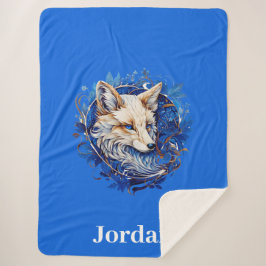 Verzaubernder Fuchs mit Individuelle Name Sherpadecke