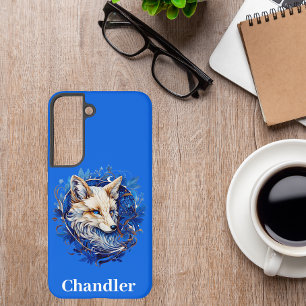 Verzaubernder Fuchs mit individuellem Namen Samsung Galaxy Hülle