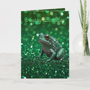 Verzauberndes Erwachen: Der grüne Funkel-Frosch  Karte