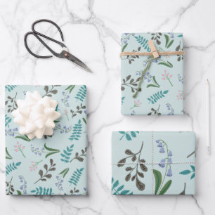 Verzauberndes Waldblumen-Geschenkpapier Geschenkpapier Set