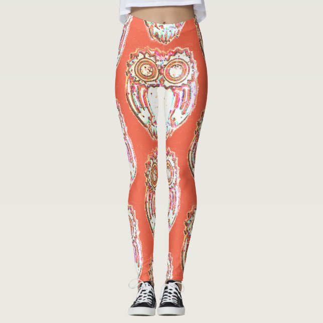 Verzaubert Eule Leggings (Vorderseite)