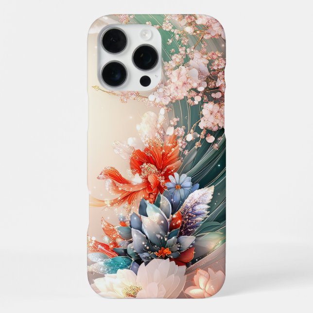 Verzauberte Blumenkaskade iPhone 16 Pro Max Hülle (Rückseite)