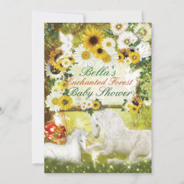Verzauberte Einhorn-Babyparty-Einladungen Einladung