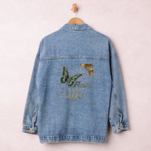Verzauberte Eleganz: Mit dem Leben fließen Jeansjacke