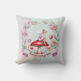 Verzauberte Fairycore Fairy auf einem Toadstocker  Kissen