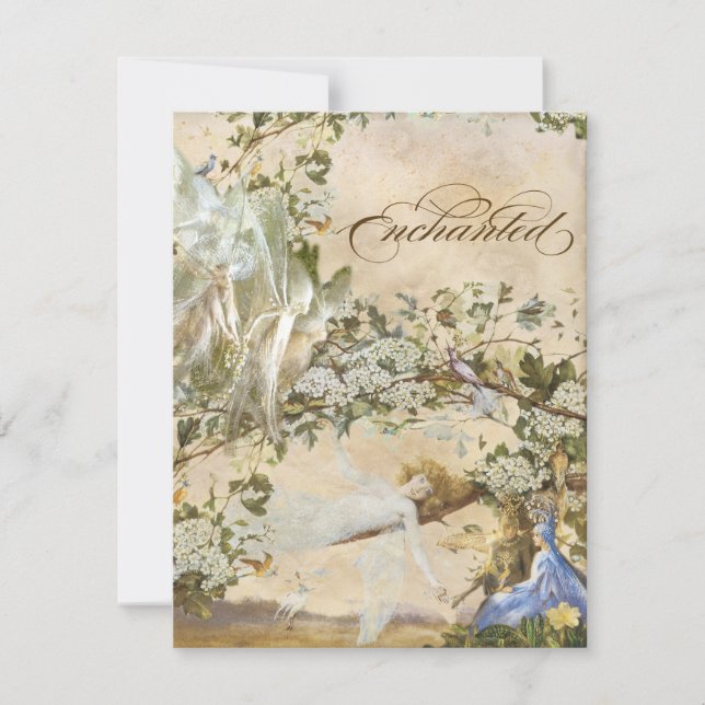 Verzauberte Fee, Einladung zur Hochzeit im Jahrgan (Vorderseite)