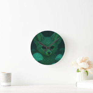 Verzauberte Fox & Biolumineszierende Pilze Uhr