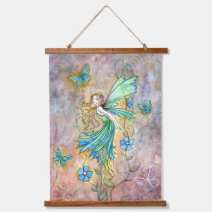 Verzauberte Gartenfee Fantasy-Kunst Molly Harrison Wandteppich Mit Holzrahmen
