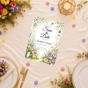 Verzauberte Gartenhochzeit Save The Date
