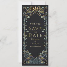 Verzauberte Gothic Raven Wedding Save the Date
