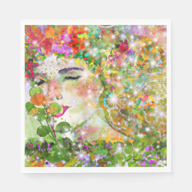 Verzauberte Göttin Serviette (Vorderseite)