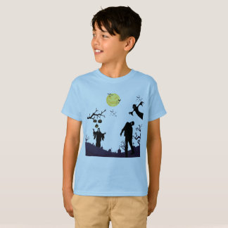 Verzauberte Halloween-Nacht hellblau T-Shirt