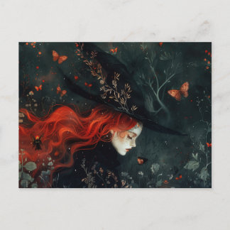 Verzauberte Hexenpostkarte Postkarte