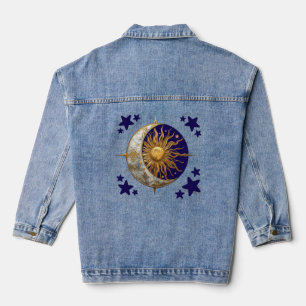 Verzauberte Himmels Whimsical Celestial Denim Jack Jeansjacke