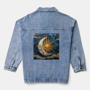 Verzauberte Himmels Whimsical Celestial Denim Jack Jeansjacke