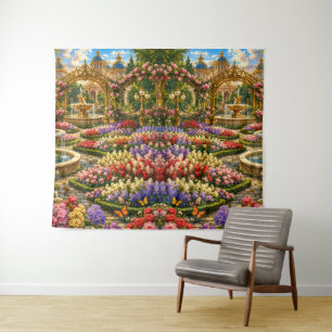 Verzauberte königliche Gartenwand Wandteppich