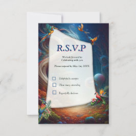 Verzauberte magische Fantasie Kreationen RSVP Karte