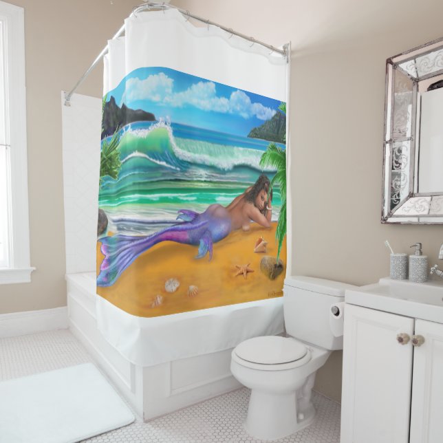 Verzauberte Meerjungfrau Duschvorhang (Beispiel)
