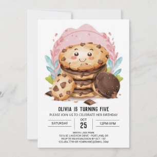 Verzauberte moderne druckbare Cookies zum Geburtst Einladung