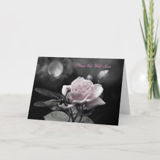 verzauberte Nächte rosa, bitte bald wieder gesund  Karte