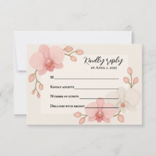 Verzauberte Orchidee Antwortkarte RSVP Karte