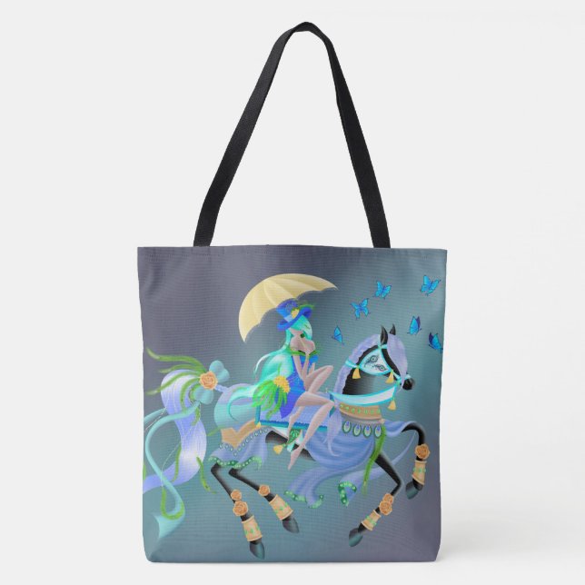 Verzauberte Pferdereiten Tasche (Vorderseite)