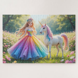 Verzauberte Prinzessin mit Regenbogencape & Einhor